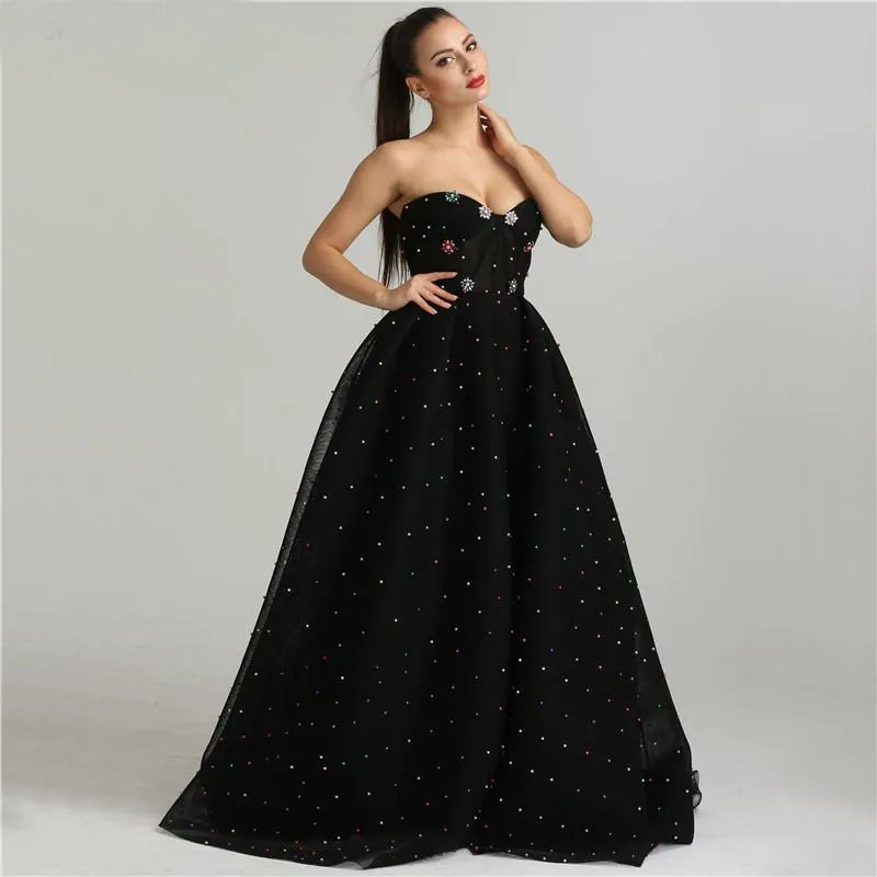 Black Sweetheart Sexy Tulle Prom Dress