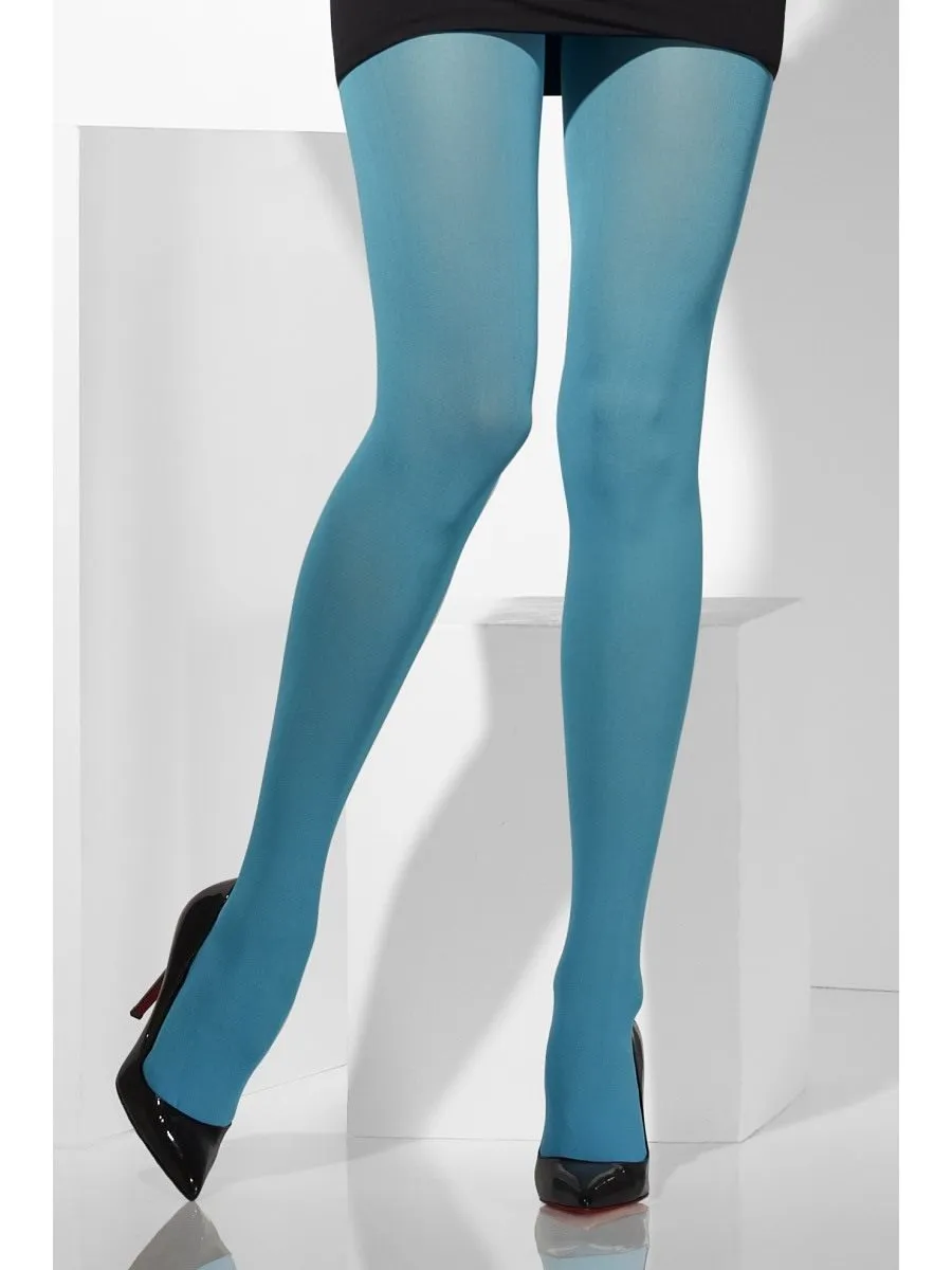 Blue Opaque Tights