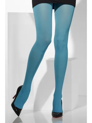 Blue Opaque Tights