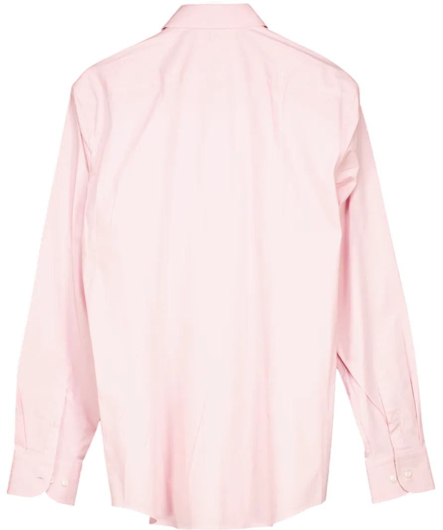 BOSS Pink Slim Fit Shirt In Easy Iron Stretch Cotton Poplin UK L