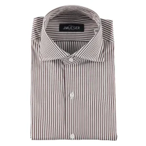 Brown Bengal Stripe Spread Collar Shirt