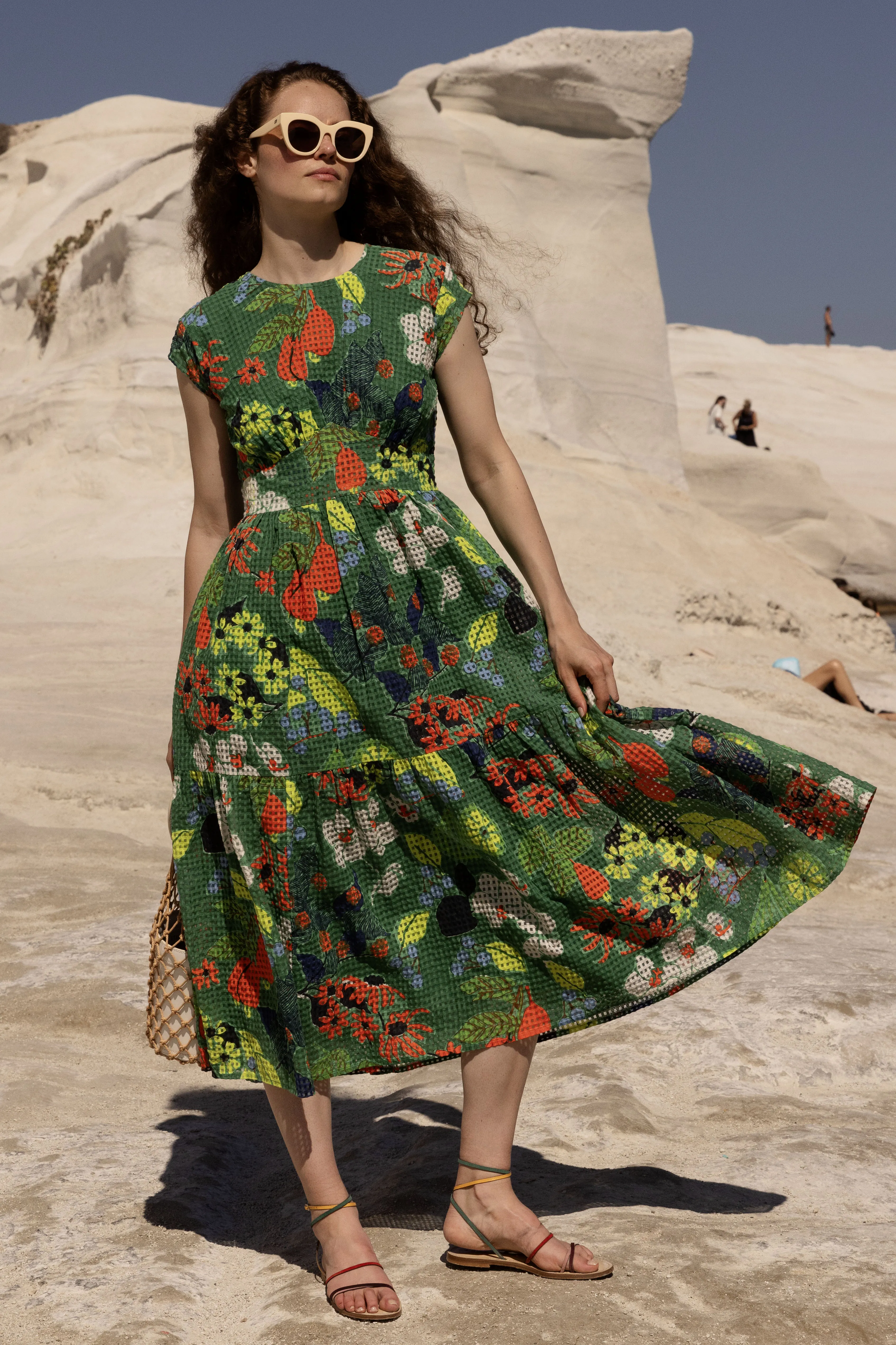 Cap Sleeve Midi- Sutton Green
