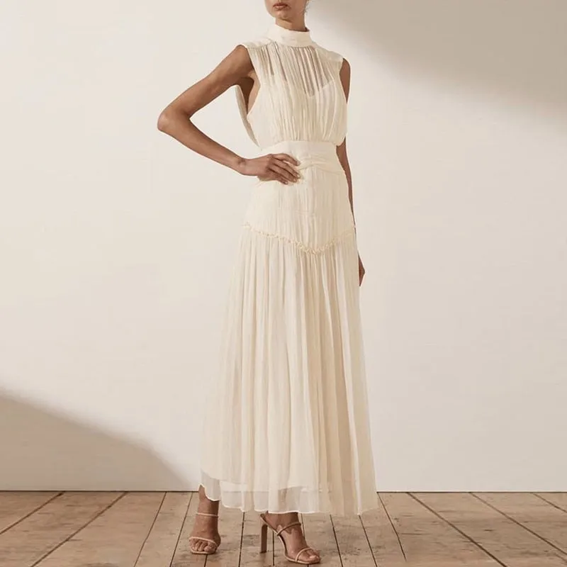 Chiffon Ruched Dress For Women
