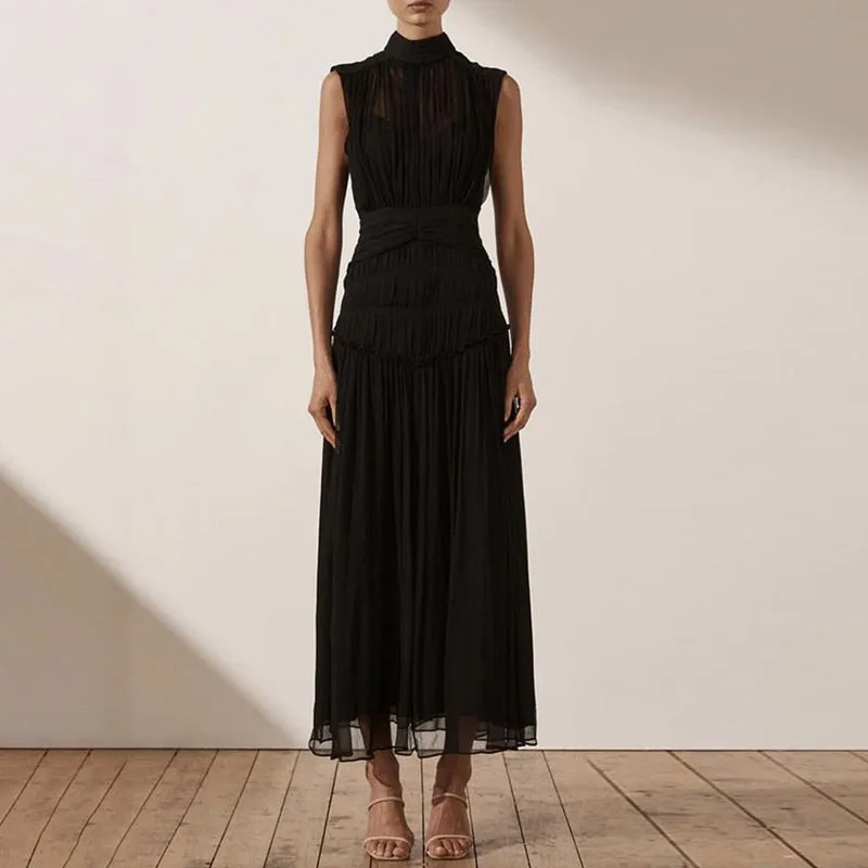 Chiffon Ruched Dress For Women