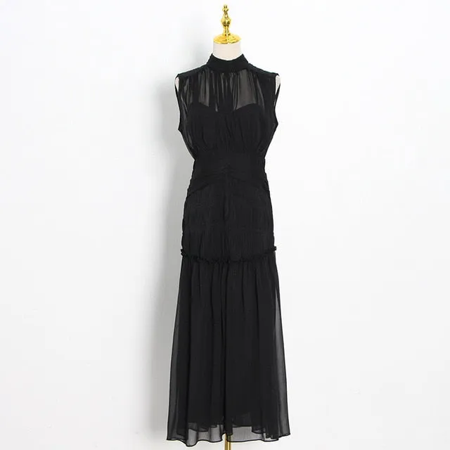 Chiffon Ruched Dress For Women