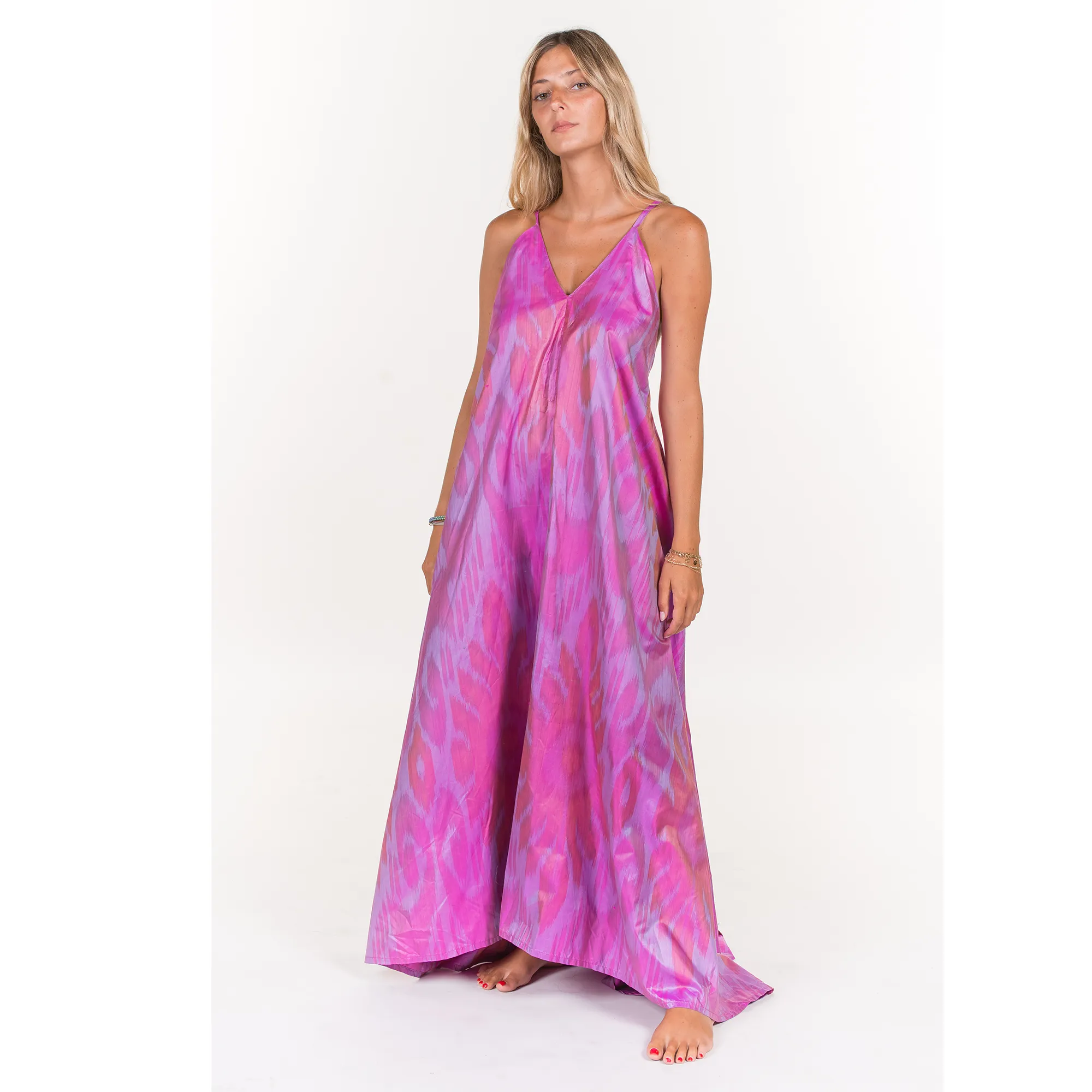 Ciringuito Ikat Dress - Purple Pink