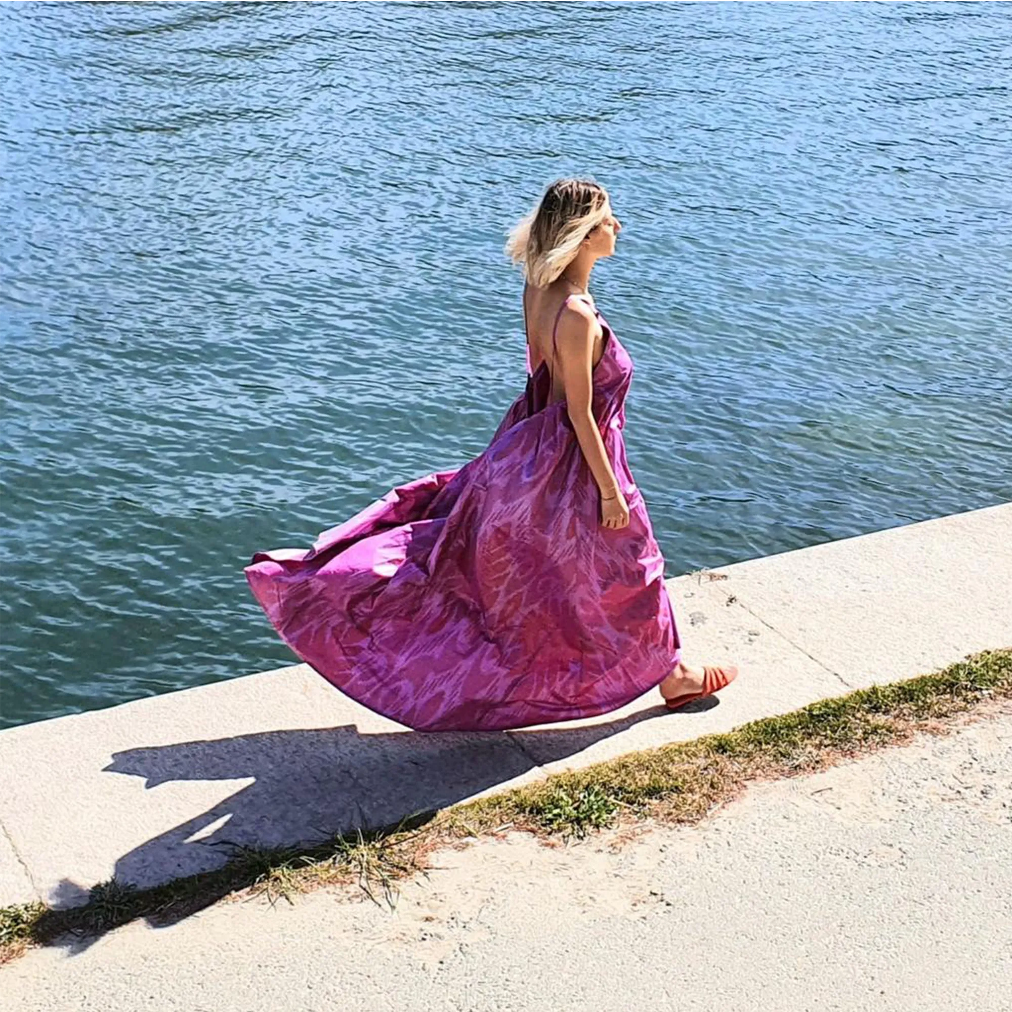 Ciringuito Ikat Dress - Purple Pink