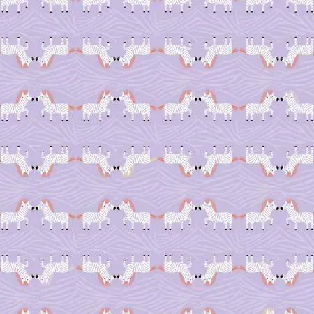 Clothworks - Safari Sweet 2 - Zebra - Purple
