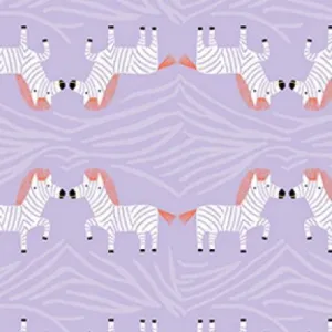 Clothworks - Safari Sweet 2 - Zebra - Purple