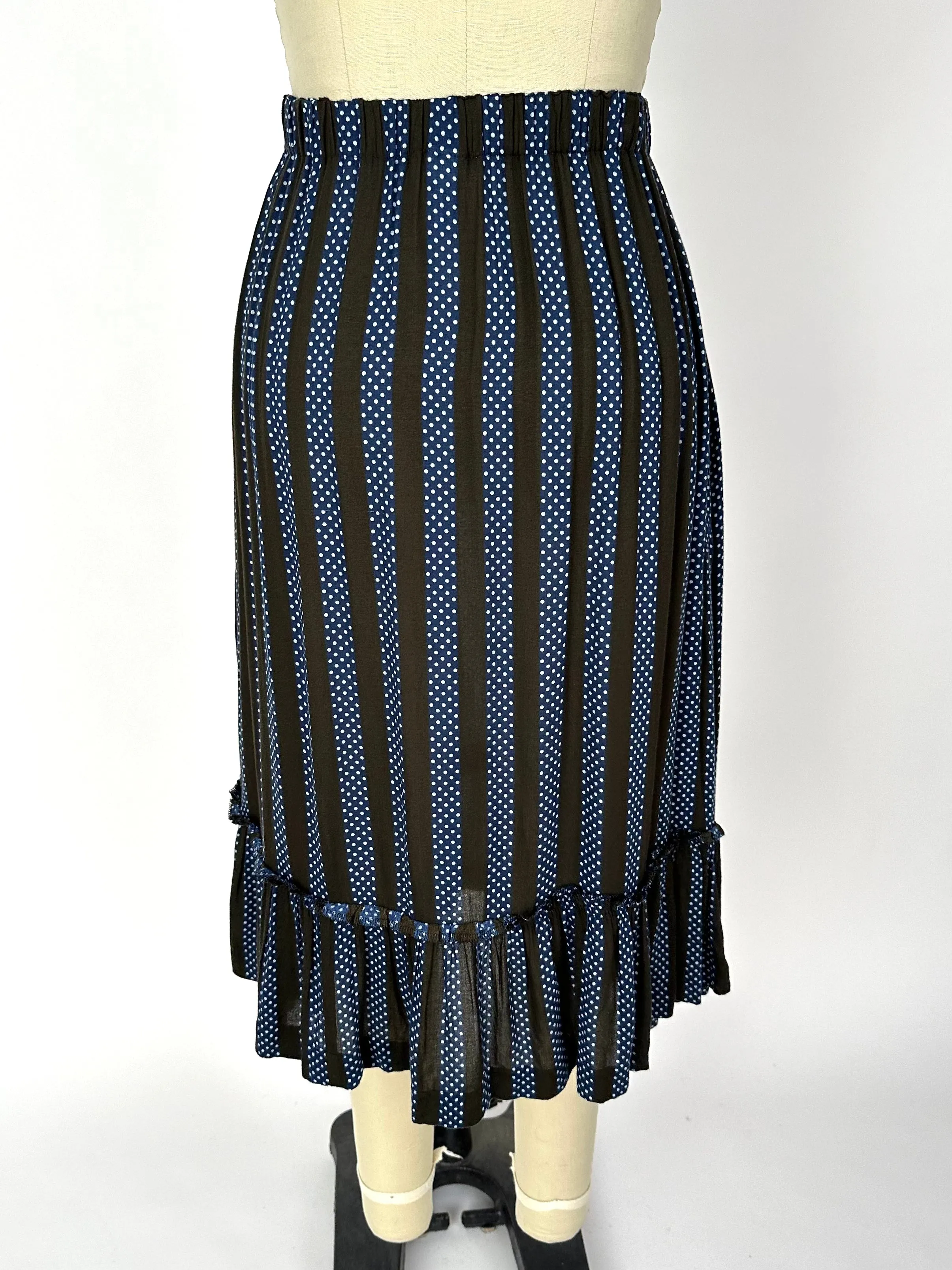 Comme Des Garçons Polka Dot Striped Skirt