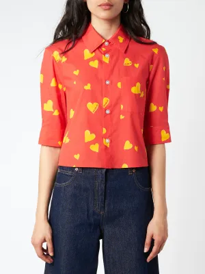 Cropped Poplin Shirt