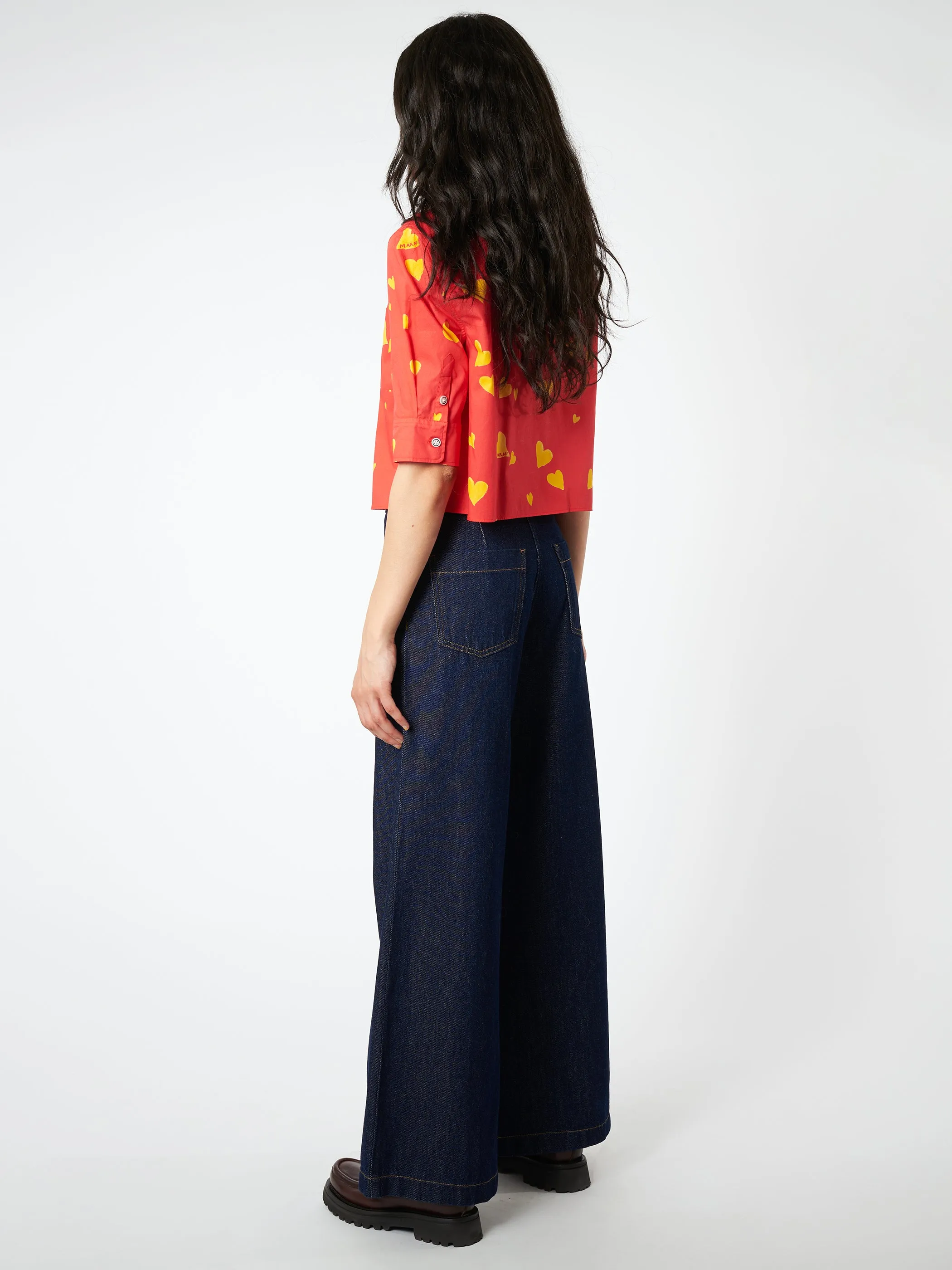 Cropped Poplin Shirt