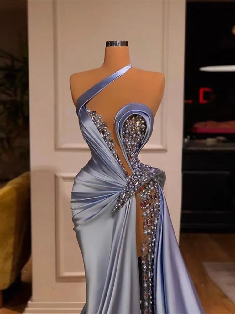 Crystal Sweetheart Sleeveless Zipper A-Line Gowns
