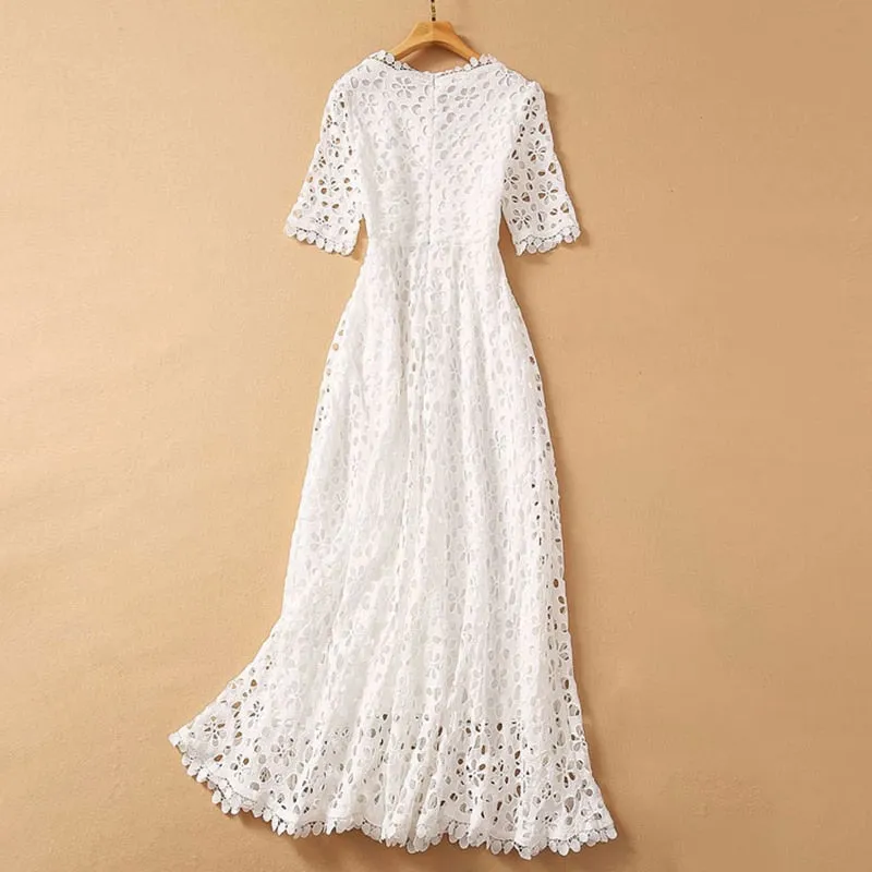 Elegant White Maxi Dress For Women