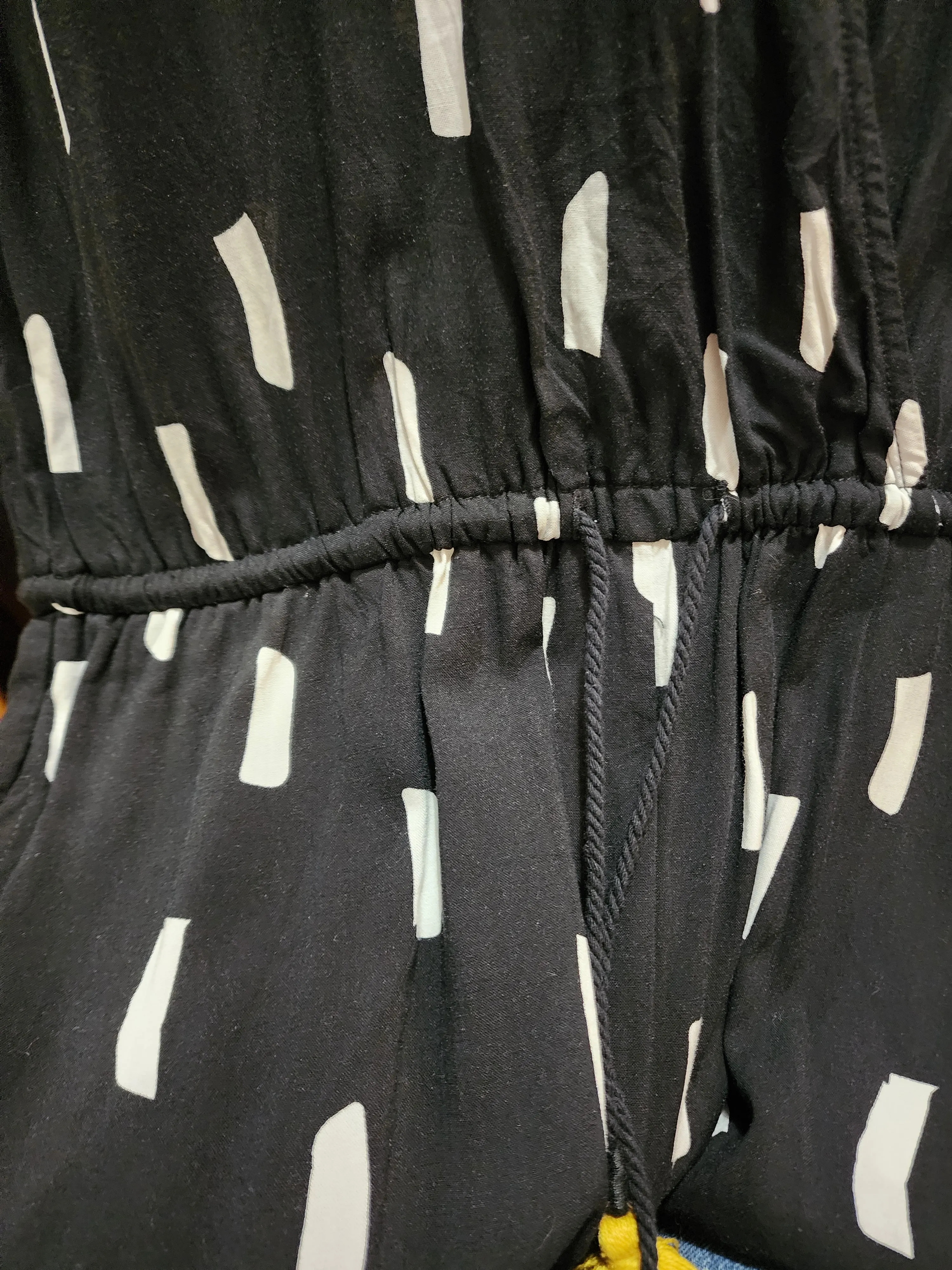 Elm black and white print playsuit size 8