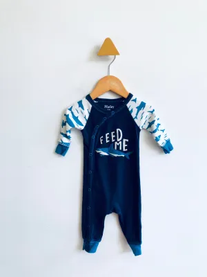 Feed Me Shark Playsuit // 0-3M