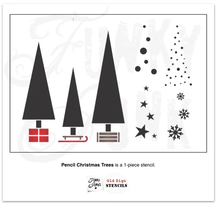 FJ131 Pencil Christmas Trees