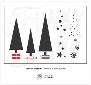 FJ131 Pencil Christmas Trees