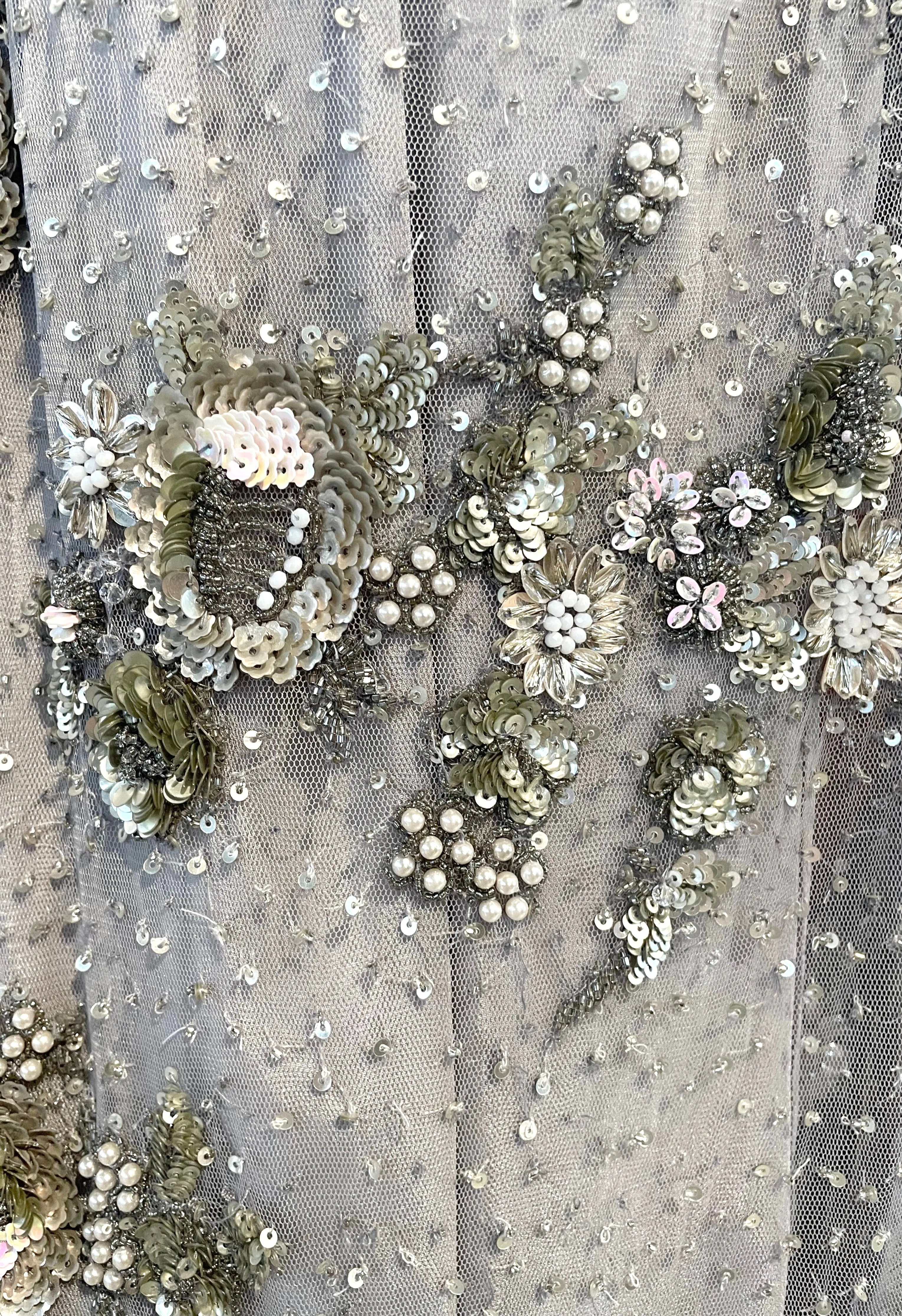 Floral Embellished Long Dress