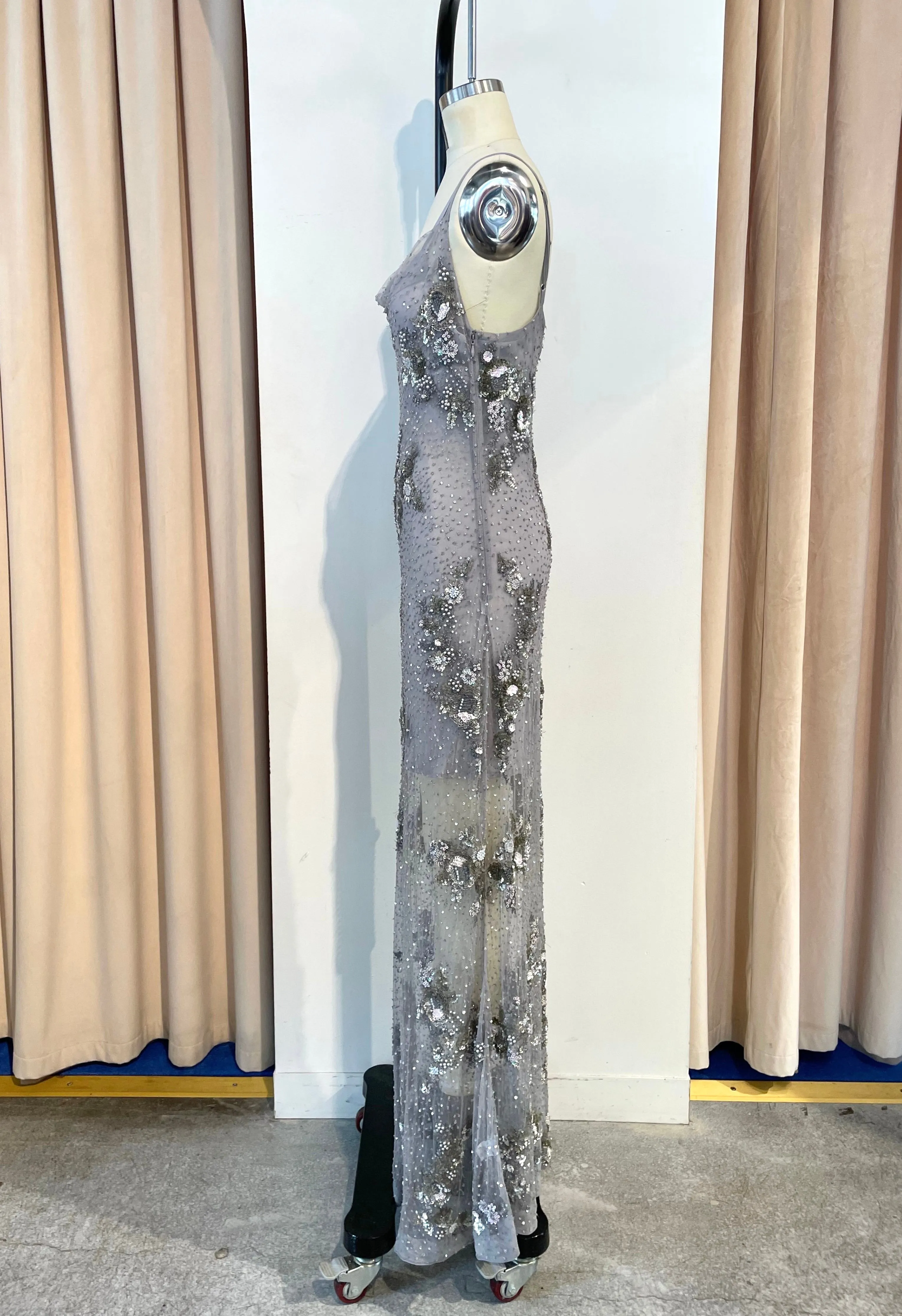 Floral Embellished Long Dress