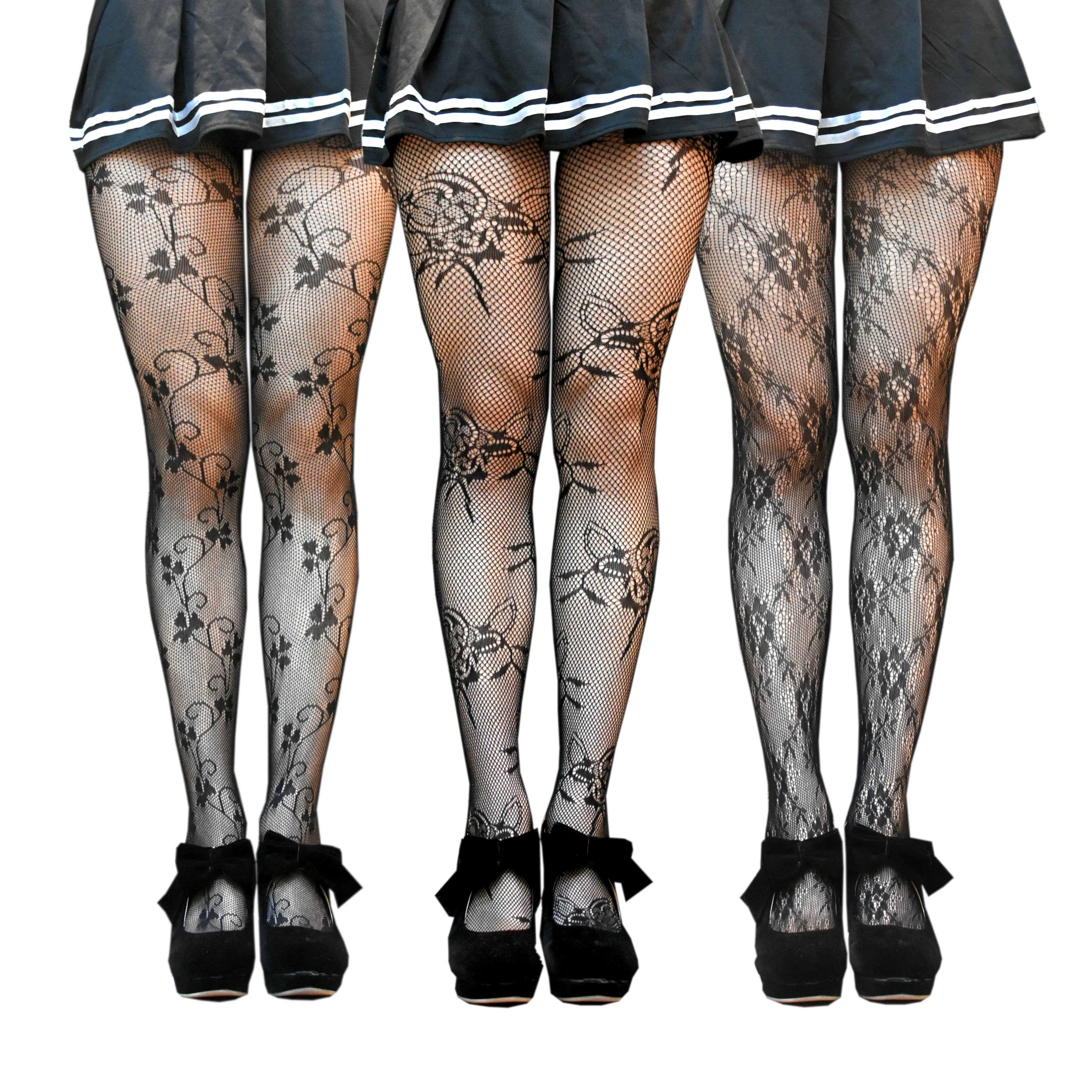 Floral Fairy Grunge Fishnet Tights