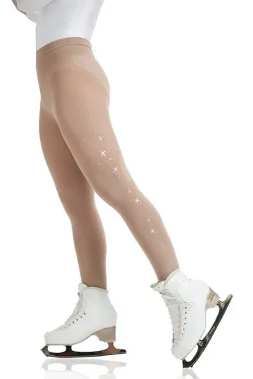 Footed Tights with Crystals