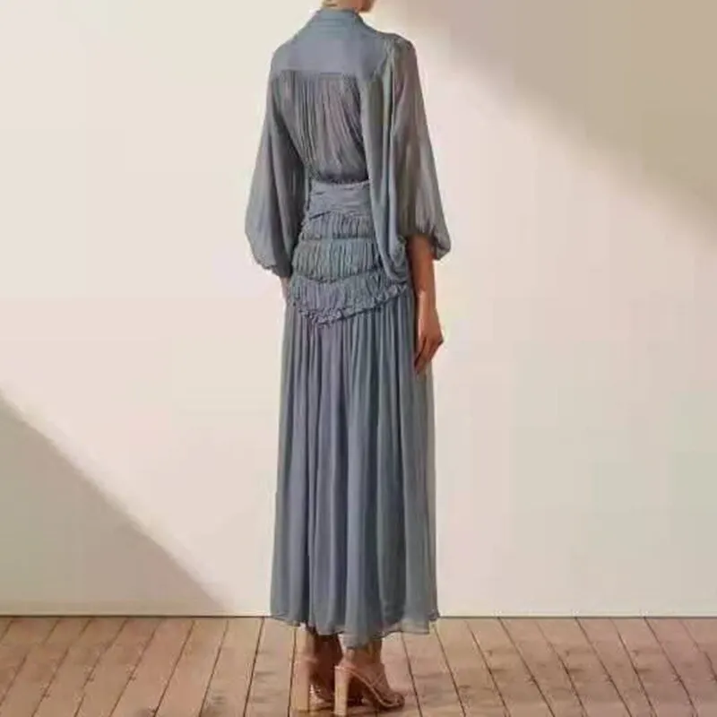 Frill Trim Fold Pleated Slim Summer Clothes For Women
