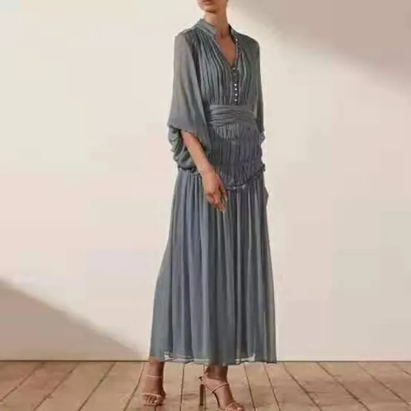 Frill Trim Fold Pleated Slim Summer Clothes For Women