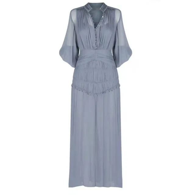 Frill Trim Fold Pleated Slim Summer Clothes For Women