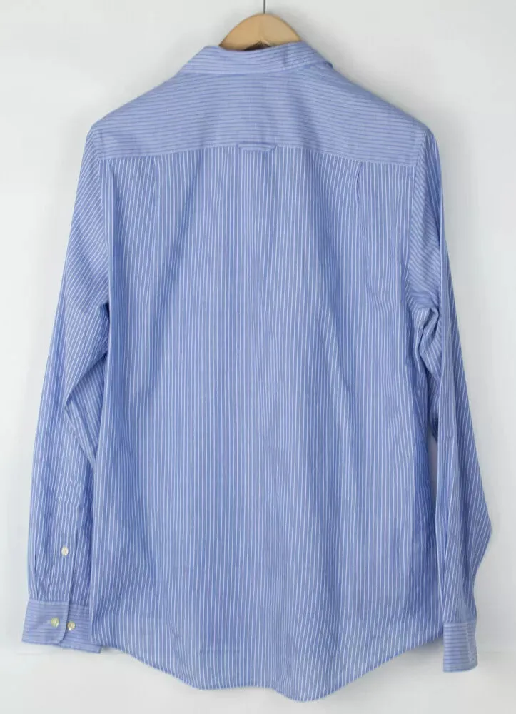 GANT Luminary Blue Sunbreeze Poplin Fitted Button Down Shirt 387427 Size M