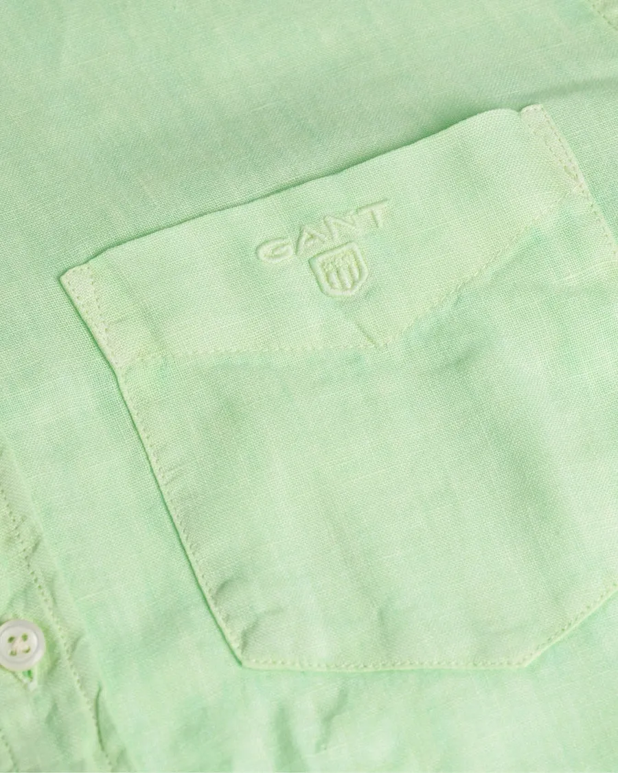 GANT Pale Jasmine Linen Fitted Button Down Shirt 393102 Size Medium