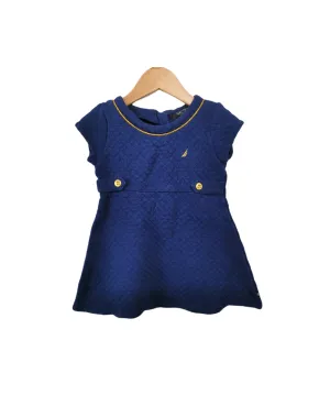 GIRL SIZE 2 YEARS - NAUTICA, Royal Blue, Quilted Dress EUC B38