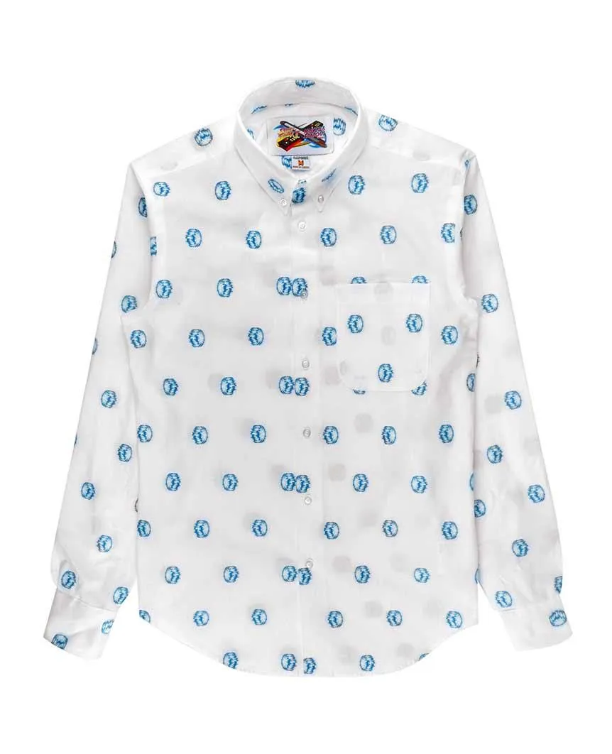 Hadouken Jacquard Shirt White