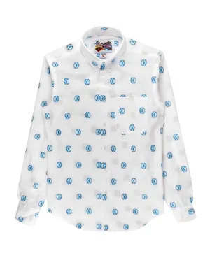 Hadouken Jacquard Shirt White