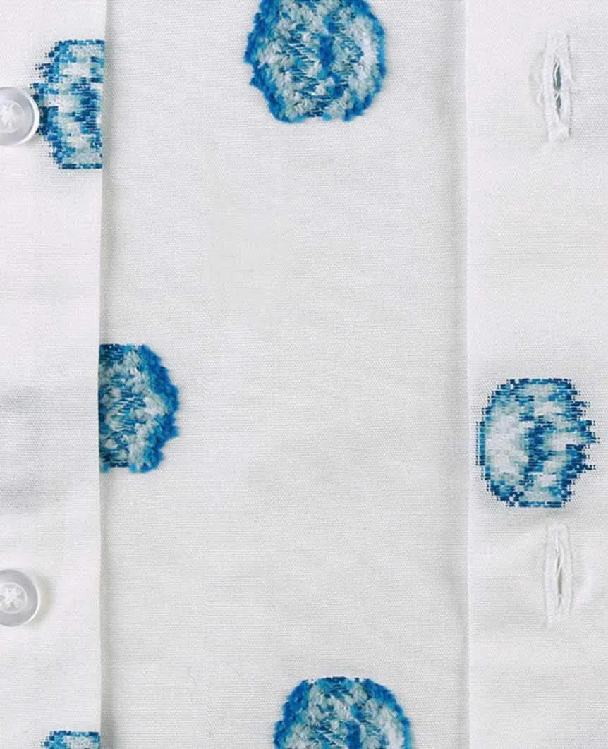Hadouken Jacquard Shirt White