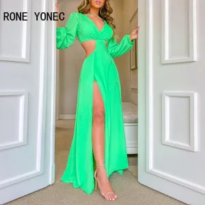 High Slit Cutout Maxi Sexy Dress
