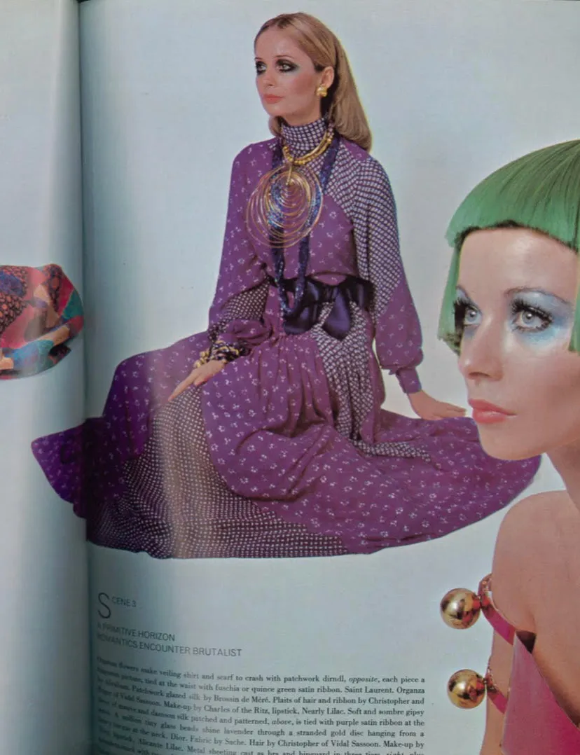 Incredible 1969-1972 Christian Dior by Marc Bohan Demi-Couture Numbered Silk Chiffon Burgundy Dress