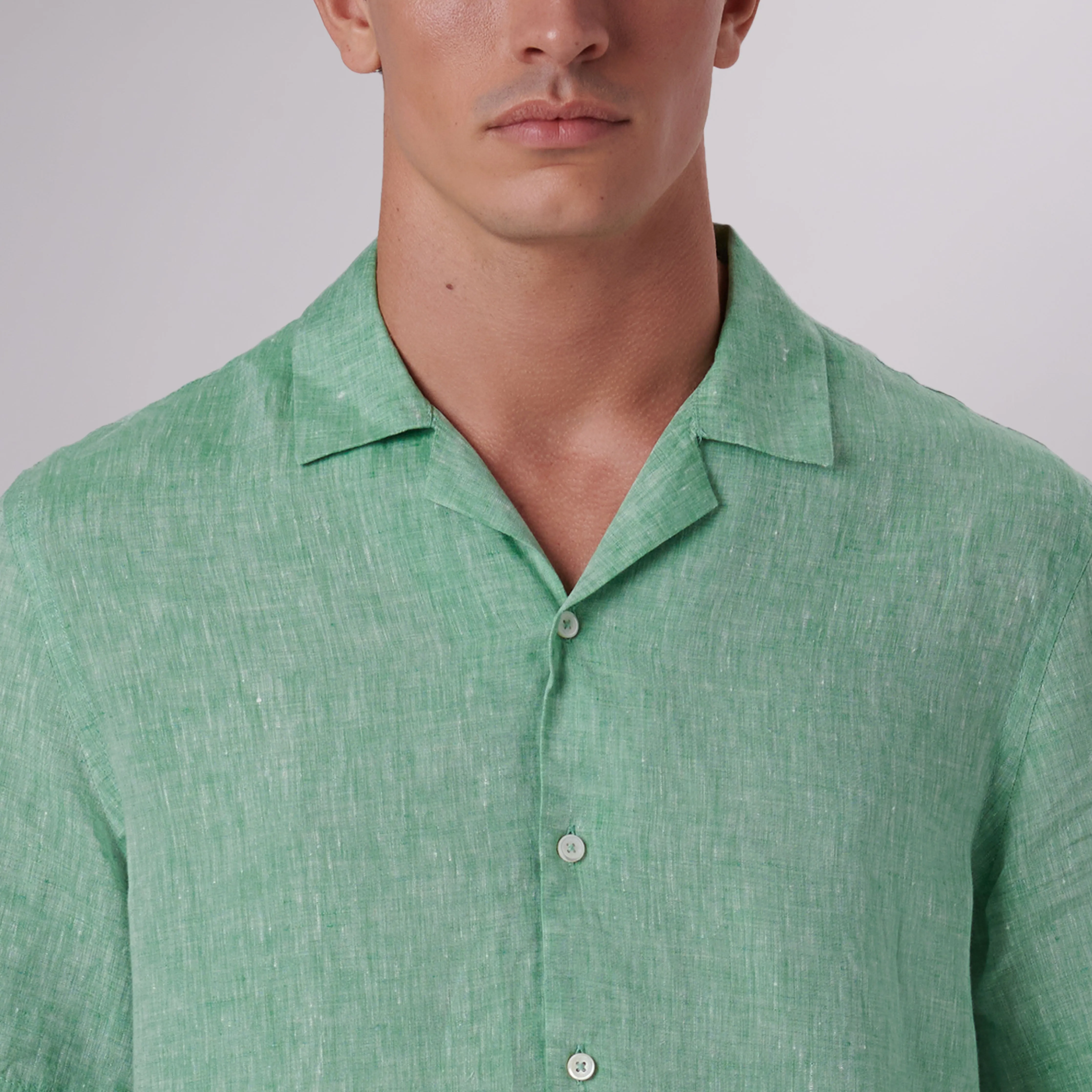 Jackson Solid Short Sleeve Linen Shirt