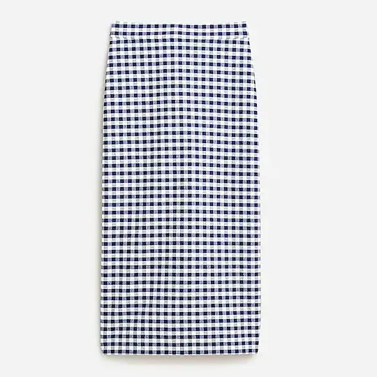 J.Crew Gingham Pencil Skirt