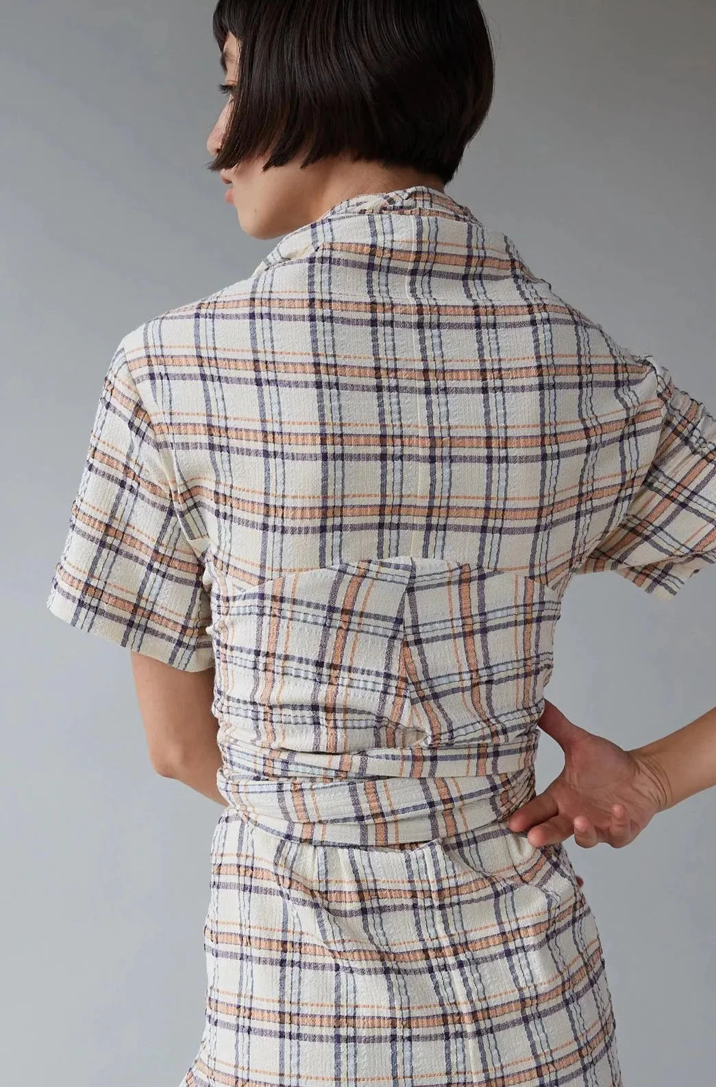Jocelyn Dresss, Pecan Plaid Gauze
