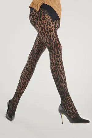 Josey Tights | Black/Black Leo Design