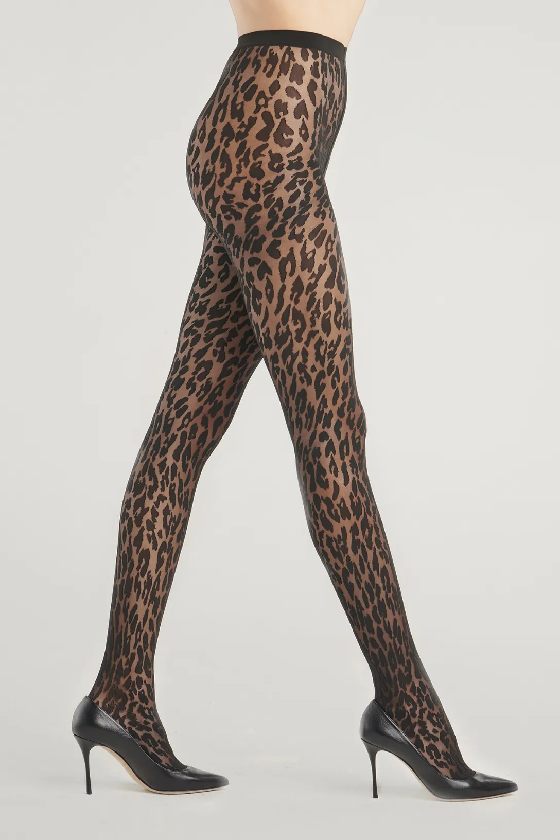 Josey Tights | Black/Black Leo Design