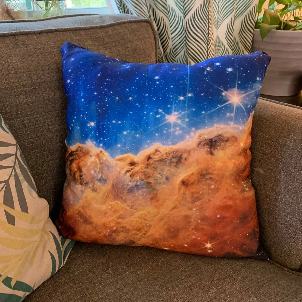 JWST Cosmic Cliffs Carina Nebula Pillow Case