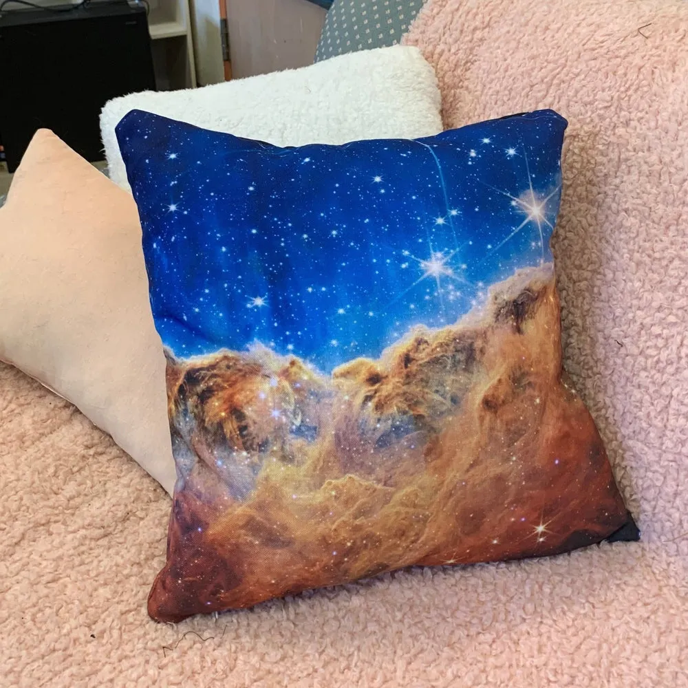 JWST Cosmic Cliffs Carina Nebula Pillow Case