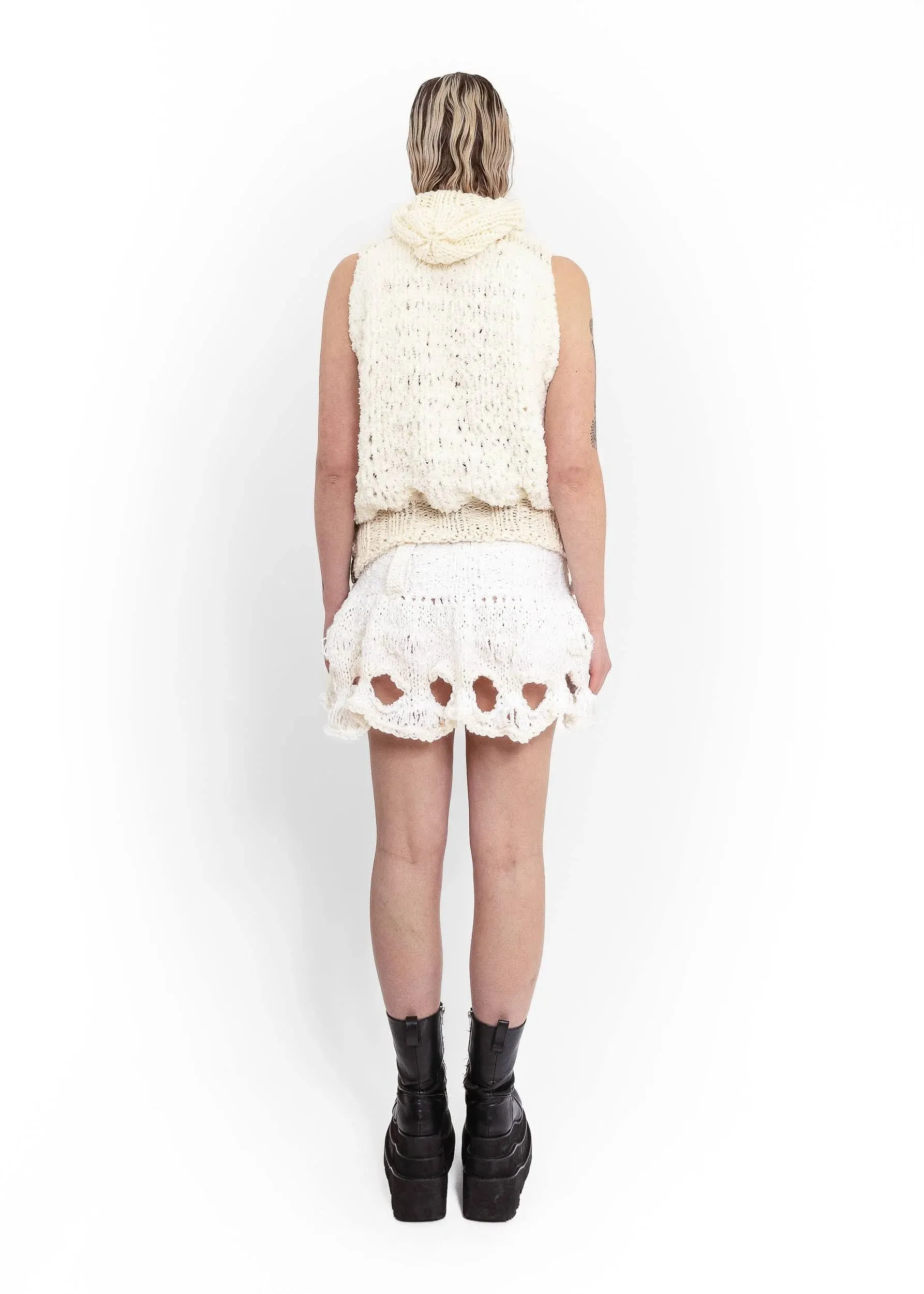 K Hole Knit Bubble Skirt