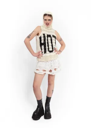 K Hole Knit Bubble Skirt