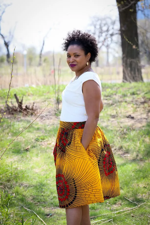 Kebbi  Gathered Skirt-Yellow and Red