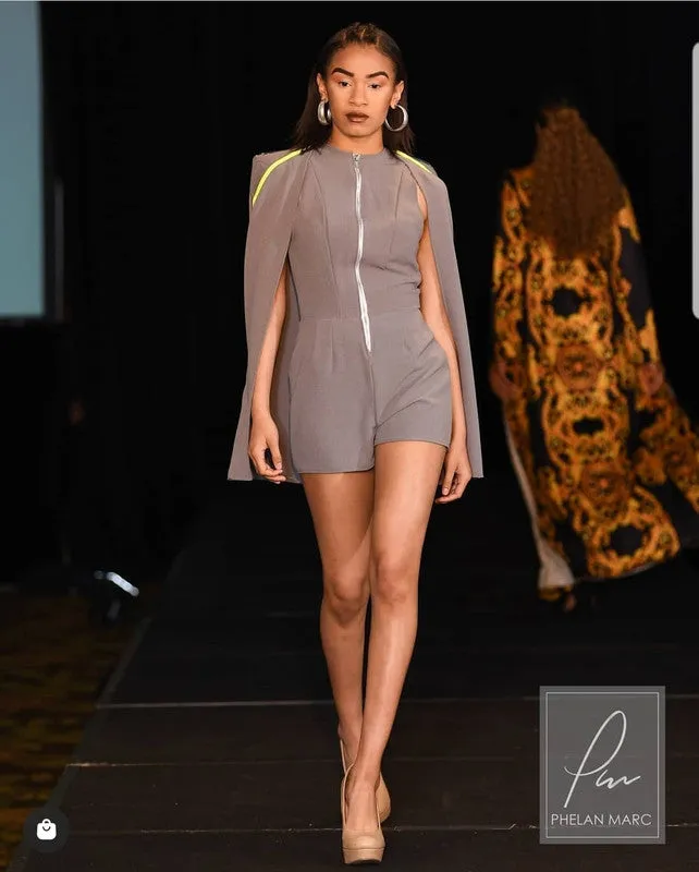 Kellie Gray Cape "Fierce Flight" Romper