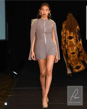 Kellie Gray Cape "Fierce Flight" Romper