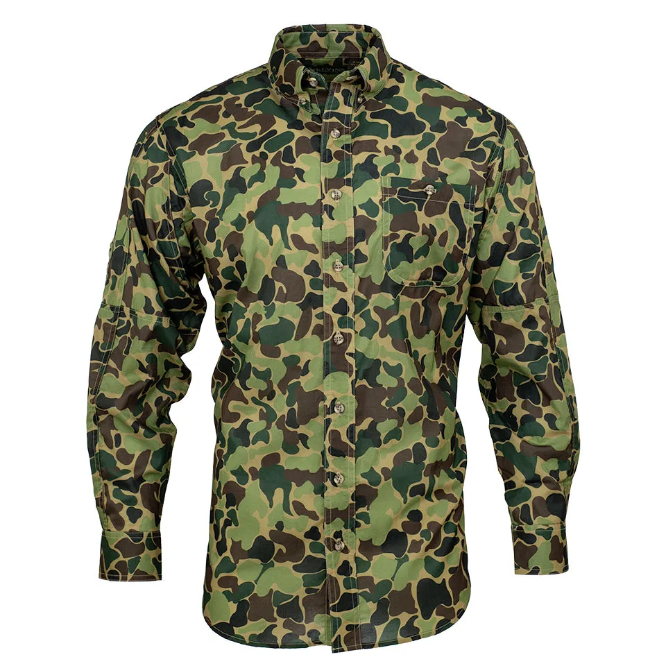 Kevin's Vintage Camo Feather-Weight Poplin Long Sleeve Field Shirt